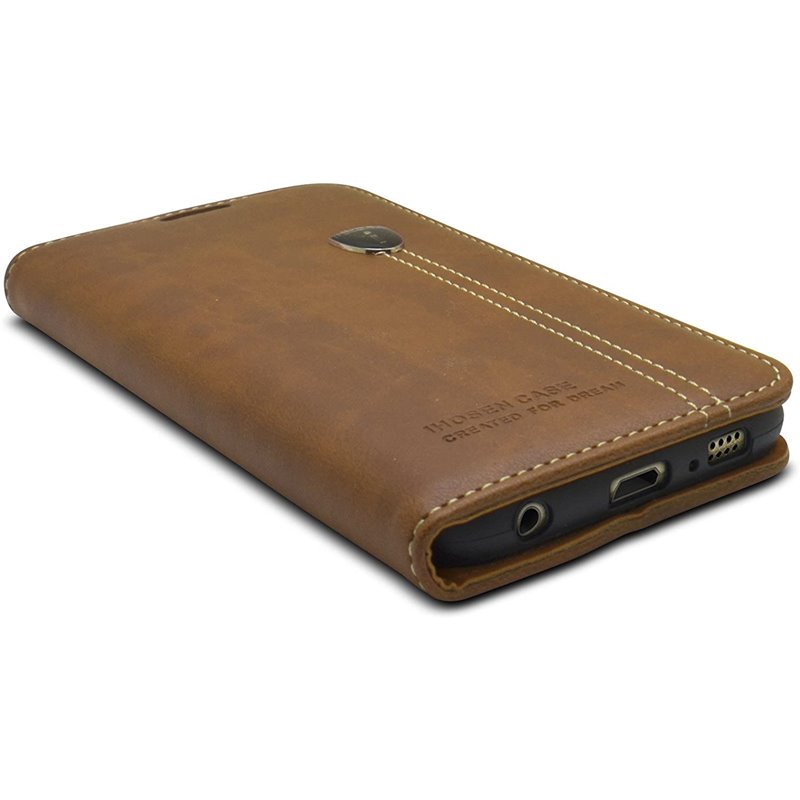 Étui en cuir iHosen pour IPhone 8 Plus - Marron