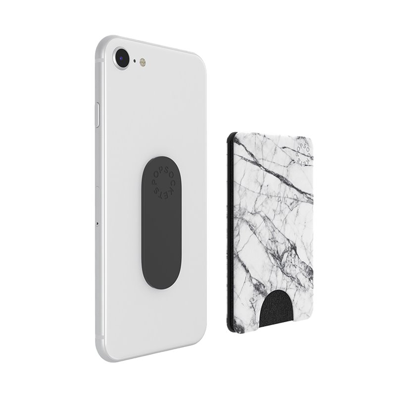 PopSockets - PopWallet - White Marble