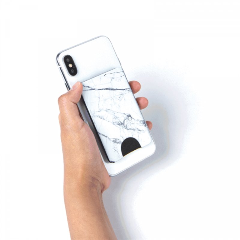 PopSockets - PopWallet - White Marble