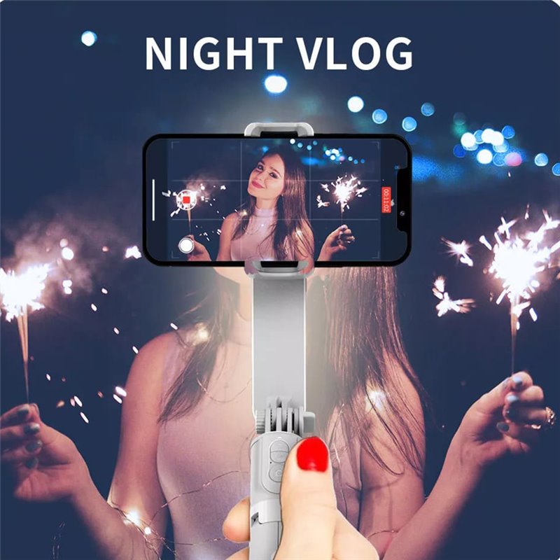 Techsuit - Selfie Stick (L09) - Télécommande Bluetooth, support pour trépied et stabilisateur de cardan - Noir