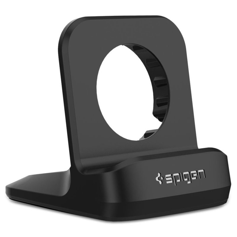 Spigen - Support de chargeur (S350) - pour Apple Watch 4/5/6/7/8/SE (38/40/41/42/44/45mm) - Noir