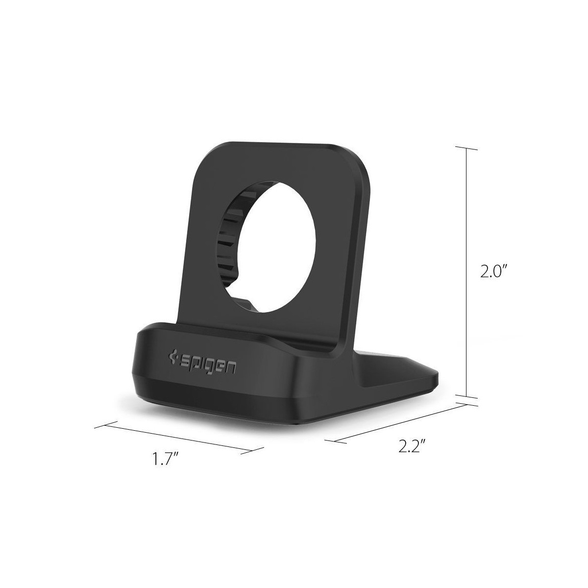 Spigen - Support de chargeur (S350) - pour Apple Watch 4/5/6/7/8/SE (38/40/41/42/44/45mm) - Noir