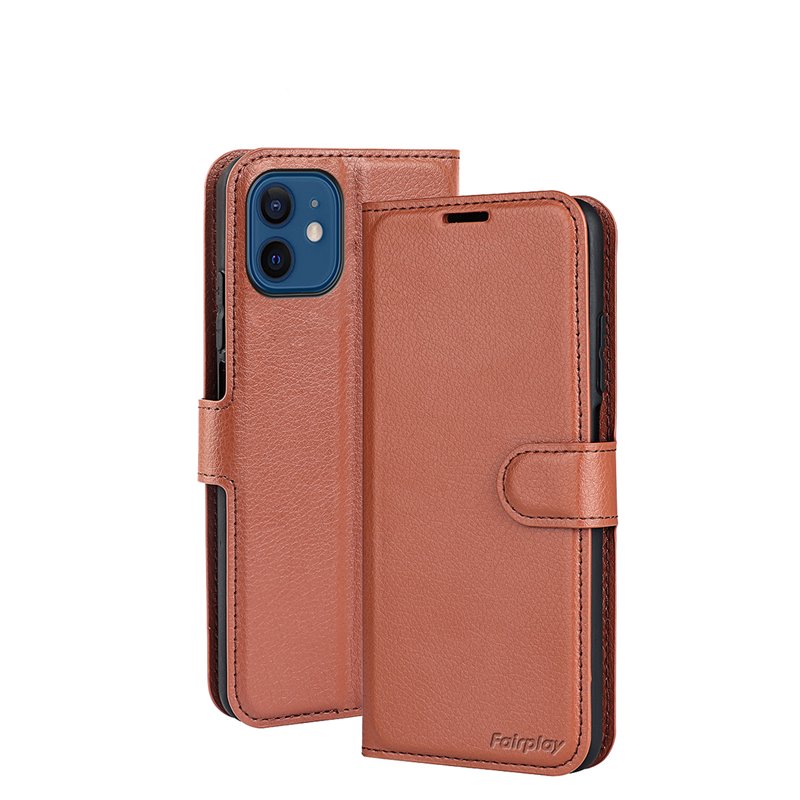 Etui de protection FAIRPLAY ALHENA pour iPhone 14 Plus Marron