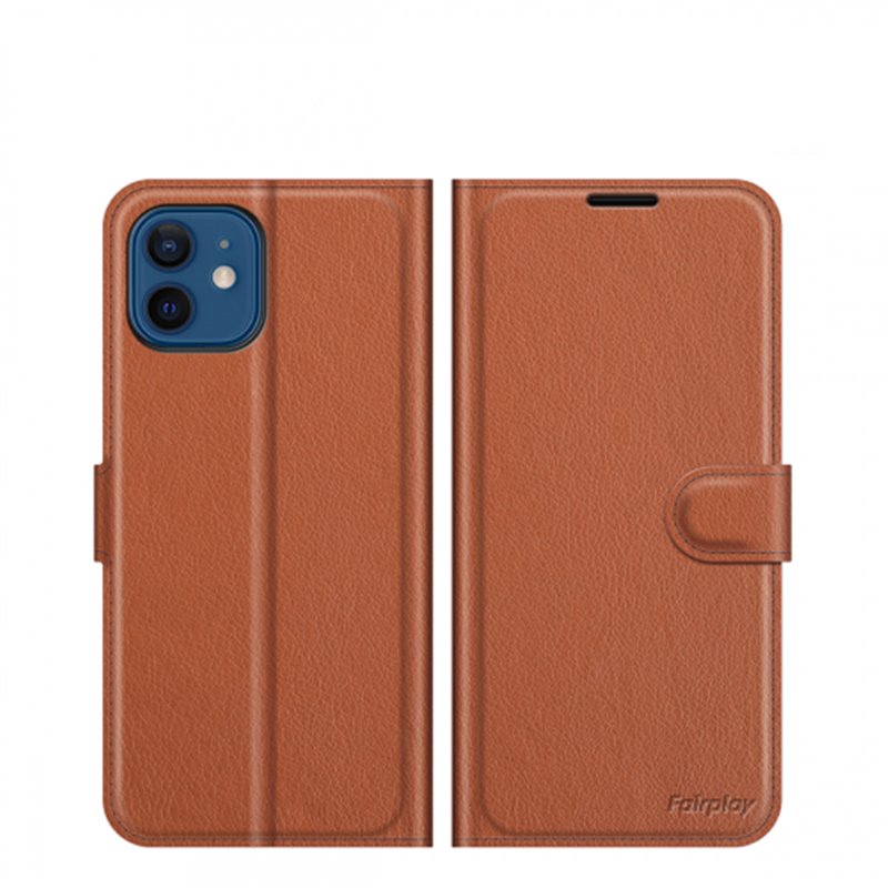 Etui de protection FAIRPLAY ALHENA pour iPhone 14 Plus Marron