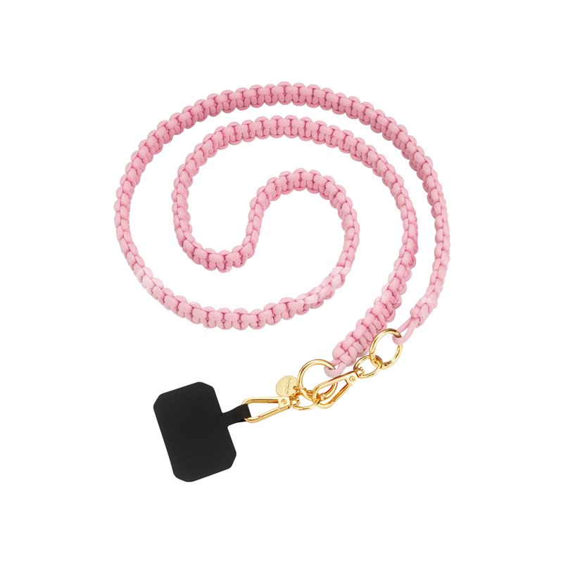  Bijou  téléphone portable, Chaine grosse maille 120cm  VITTORA (Rose)