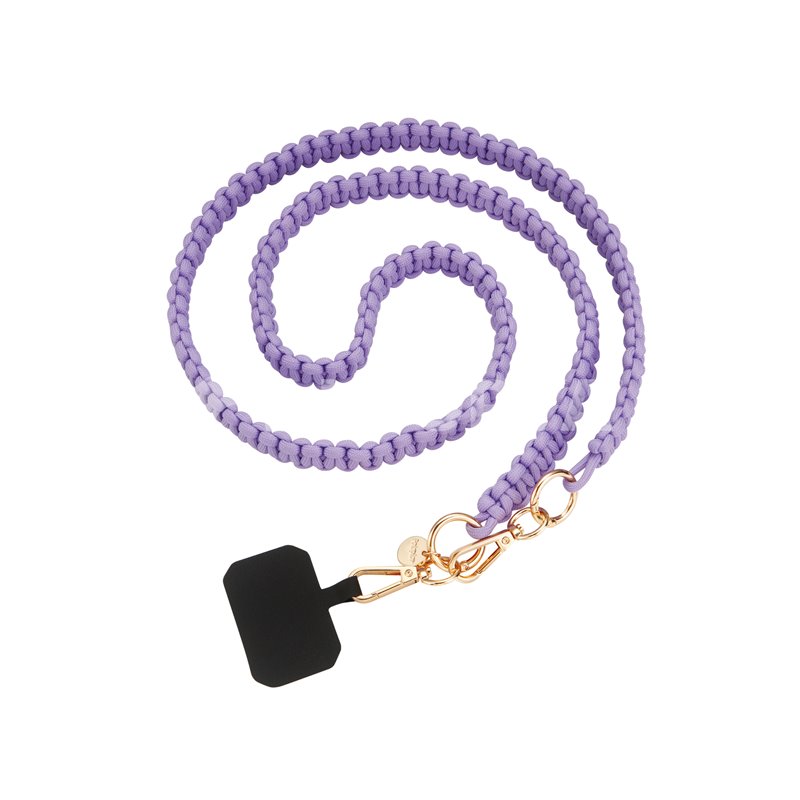  Bijou  téléphone portable, Chaine grosse maille 120cm  VITTORA (Violet)