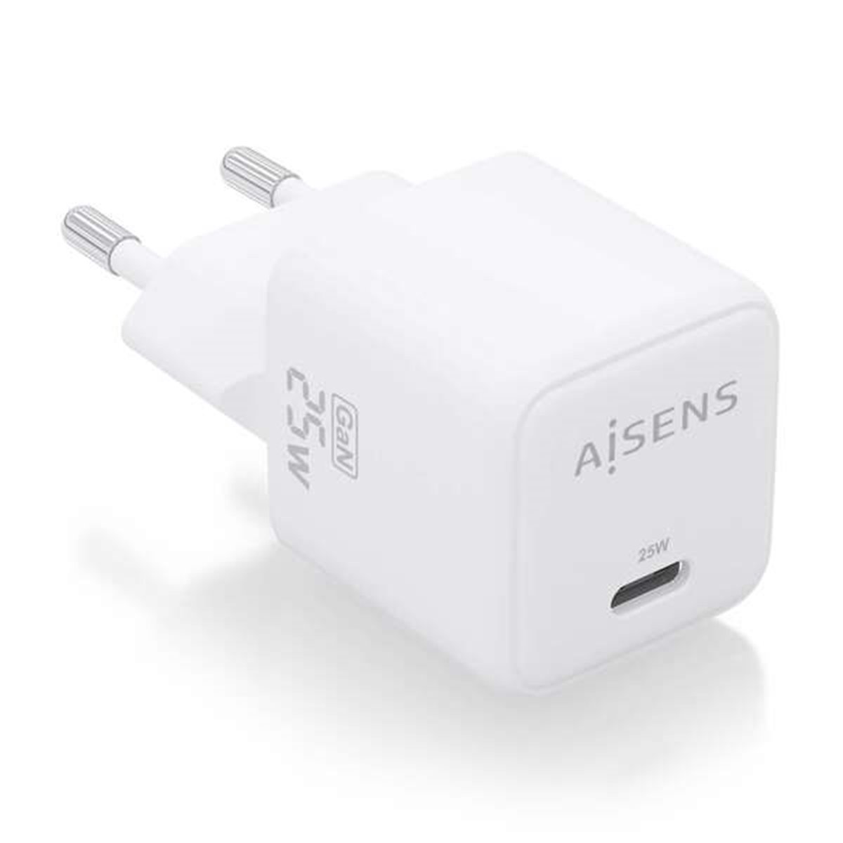 Aisens Chargeur Gan 25W - 1xUSB-C PD3.0 QC4.0 - Couleur Blanc