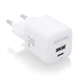 Aisens Chargeur Gan 25W - 1xUSB-C PD3.0 QC4.0 - 1xUSB-A QC3.0 - Blanc