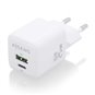 Aisens Chargeur Gan 25W - 1xUSB-C PD3.0 QC4.0 - 1xUSB-A QC3.0 - Blanc