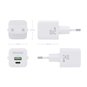 Aisens Chargeur Gan 25W - 1xUSB-C PD3.0 QC4.0 - 1xUSB-A QC3.0 - Blanc