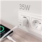 Chargeur Aisens GAN 35W - 1xUSB-C PD3.0 QC4.0 - Couleur Blanc