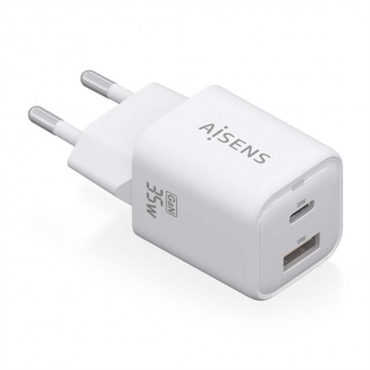 Aisens Gan USB-C Chargeur 35W - Haute efficacité énergétique  - Couleur Blanc