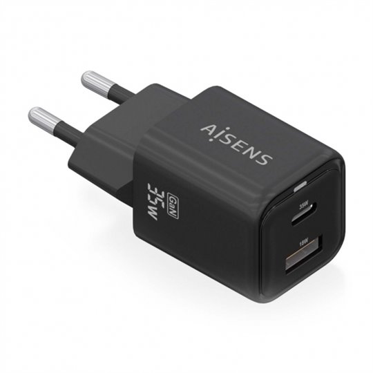 Chargeur Aisens Gan USB-C 35W - Haute efficacité énergétique  - Couleur Noir