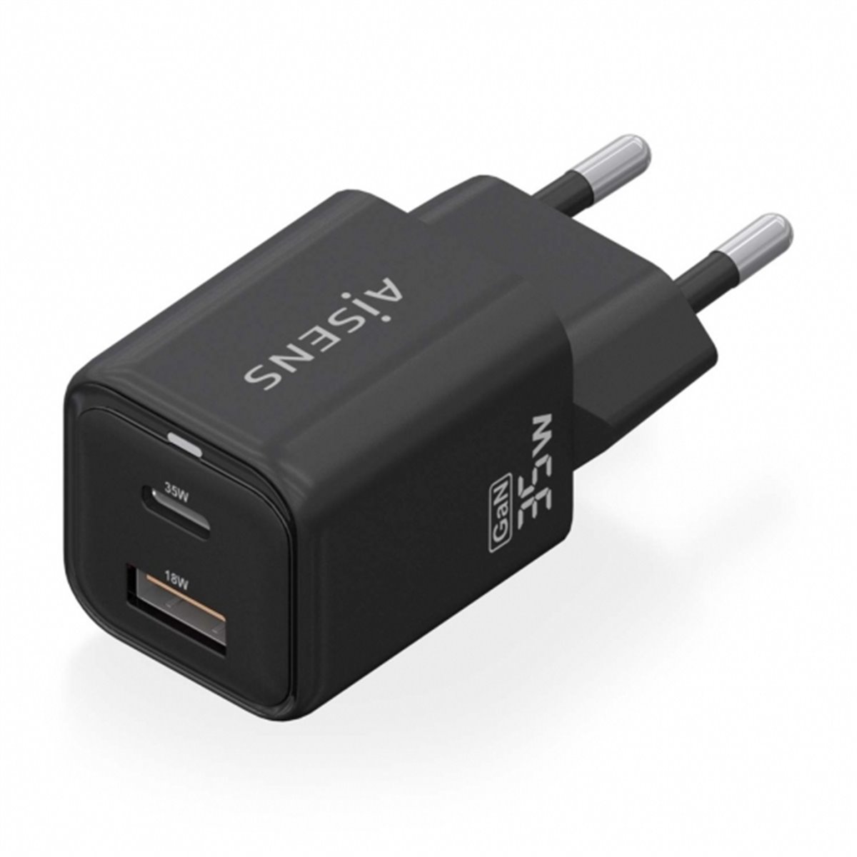 Chargeur Aisens Gan USB-C 35W - Haute efficacité énergétique  - Couleur Noir