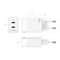 Chargeur Aisens GAN 45W - 2xUSB-C PD3.0 QC4.0 - Couleur Blanc 