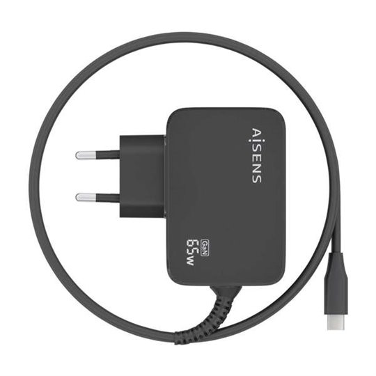 Aisens Chargeur GAN 65W PD3.0 1xUSB-C 1,8m - Couleur Noir