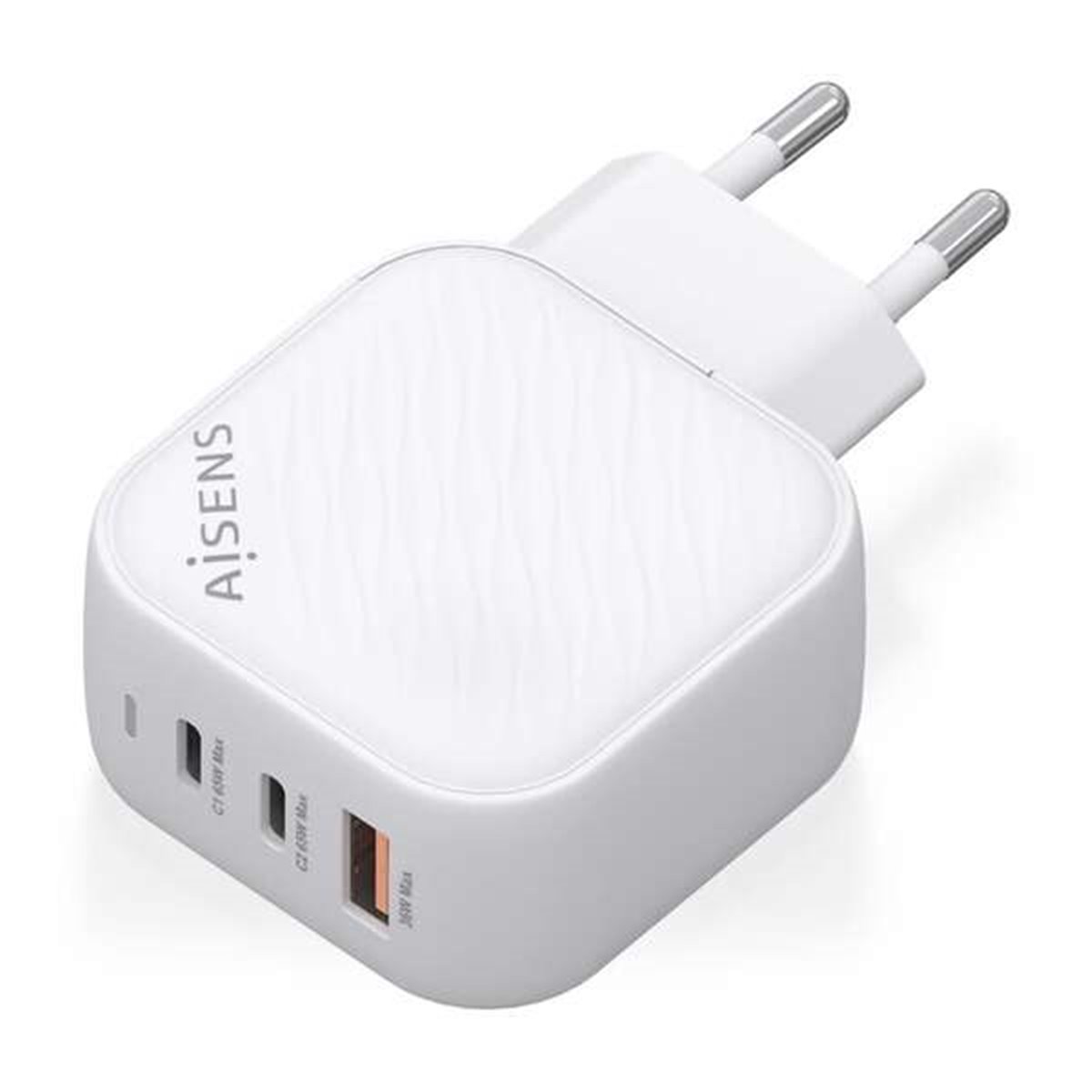 Chargeur Aisens GAN 65W - 2xUSB-C PD3.0 QC4.0 - 1xUSB-A QC3.0 - Couleur Blanc