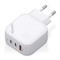 Chargeur Aisens GAN 65W - 2xUSB-C PD3.0 QC4.0 - 1xUSB-A QC3.0 - Couleur Blanc