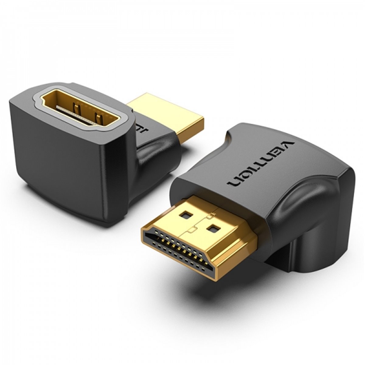 Adaptateur Convention HDMI Mâle vers HDMI Femelle 270º 4K - Couleur Noir