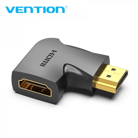 Adaptateur Convention HDMI Mâle vers HDMI Femelle 4K 90º - Couleur Noir