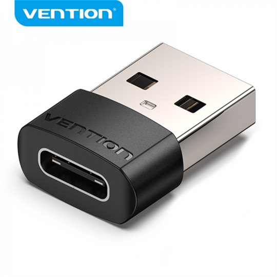 Adaptateur USB 2.0 USB-C mâle vers USB femelle Vention - Noir