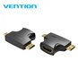 Adaptateur Convention HDMI Femelle vers Micro HDMI Mâle - Mini HDMI Mâle - Couleur Noir