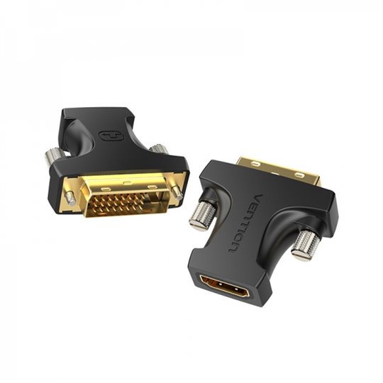 Adaptateur Convention HDMI Femelle vers DVI (24+1) Mâle - Couleur Noir