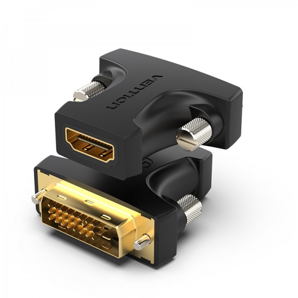 Adaptateur Convention HDMI Femelle vers DVI (24+1) Mâle - Couleur Noir