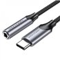 Adaptateur Jack Audio Vention 3,5 mm Femelle vers USB-C - 0,10 m - Couleur Gris