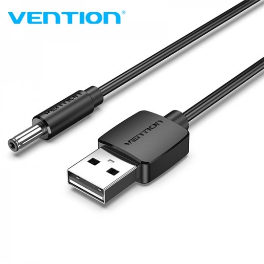 Convertisseur Vention USB mâle vers DC 3,5 mm mâle - 1,5 m - Couleur noire