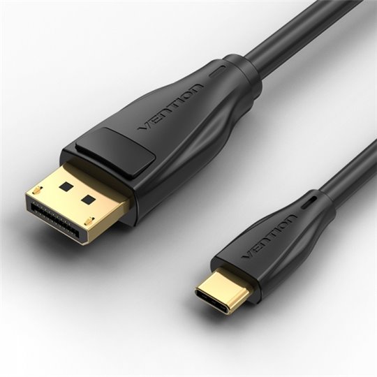 Câble Convertisseur Vention USB-C Mâle vers Displayport Mâle - 1m - Couleur Noir