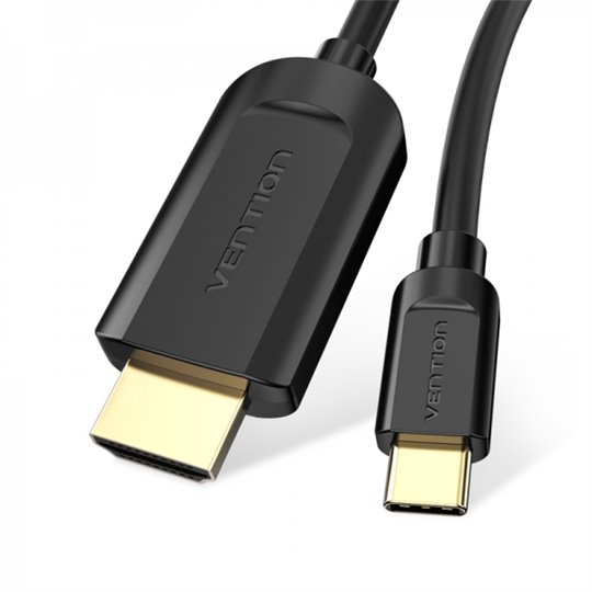 Câble Convertisseur Vention USB-C Mâle vers HDMI Mâle 4K 1.4 - 3m - Noir