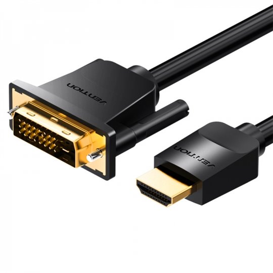 Vention Convertisseur DVI Mâle vers HDMI Mâle - 1m - Couleur Noir