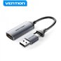 Vention Convertisseur HDMI Femelle vers USB Mâle et USB Type-C Mâle 4K 60Hz - 10cm - Couleur Noir