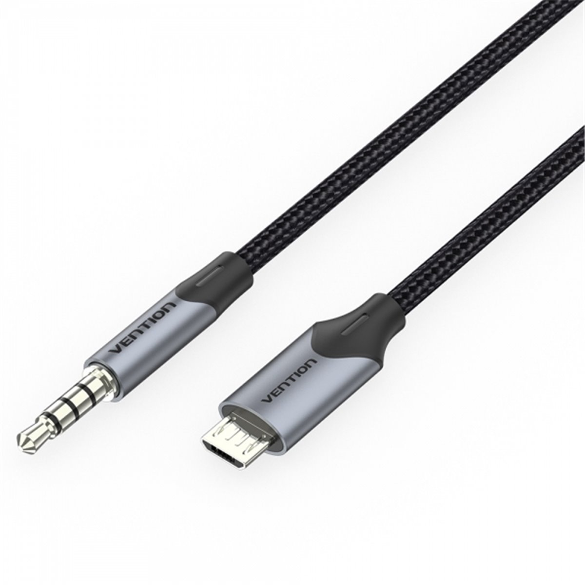 Câble audio Vention MicroUSB Mâle vers Jack 3.5 Mâle - 1.5m - Couleur Noir