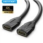 Câble d'extension Vention HDMI Femelle vers HDMI Femelle 4K 2.0 - 0,50 m - Couleur Noir