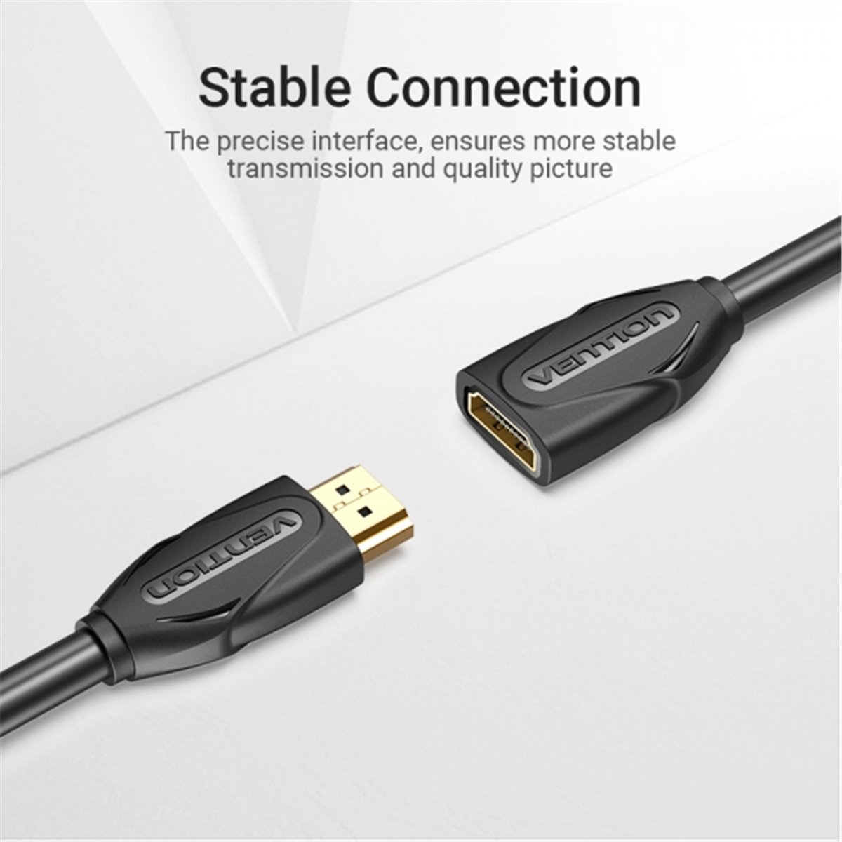 Câble d'extension Vention HDMI Femelle vers HDMI Femelle 4K 2.0 - 0,50 m - Couleur Noir