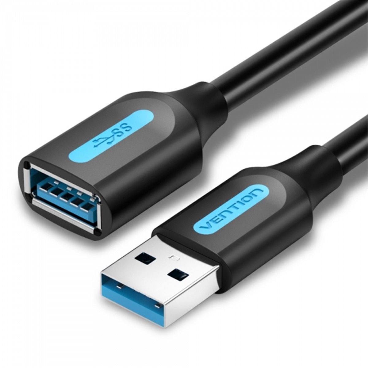 Vention Câble Rallonge USB 3.0 Mâle vers Femelle - 1,5m - Couleur Noir