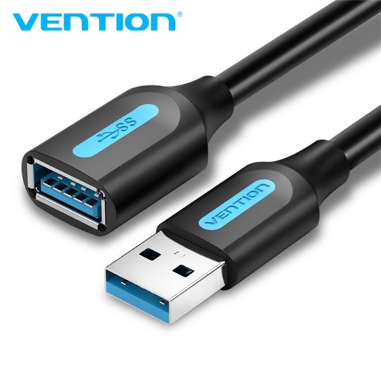 Vention Câble Rallonge USB 3.0 Mâle vers Femelle - 1,5m - Couleur Noir