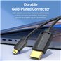 Câble Vention Micro HDMI Mâle vers HDMI Mâle 2.0 4K - 1 m - Noir