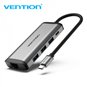 Vention Station d'accueil 7 en 1 USB-C vers HDMI 4K/3xUSB3.0/RJ45/SD/TF Reader/PD87W - 0,15m - Couleur Gris