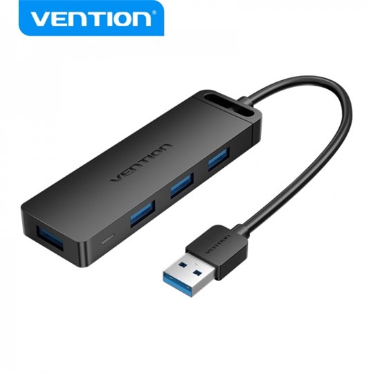 Vention HUB 4 en 1 USB 3.0 vers 4xUSB3.0/MicroUSB/PD - 0,5m - Noir