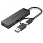 Vention HUB 5 en 1 USB 3.0 et USB-C vers 4xUSB/USB-C PD - 0,15m - Couleur Noir