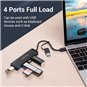 Vention HUB 5 en 1 USB 3.0 et USB-C vers 4xUSB/USB-C PD - 0,15m - Couleur Noir