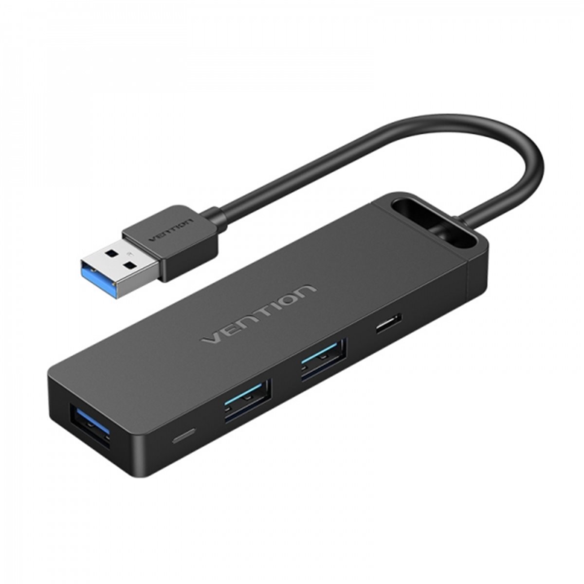 Vention HUB 6 en 1 USB 3.0 à USB3.0x3/TF/SD/Micro-B - 0,15 m - Couleur Noir