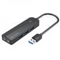 Vention HUB 6 en 1 USB3.0 vers 3xUSB3.0/Carte Son/Alimenté MicroUSB - 0,15 m - Couleur Noir