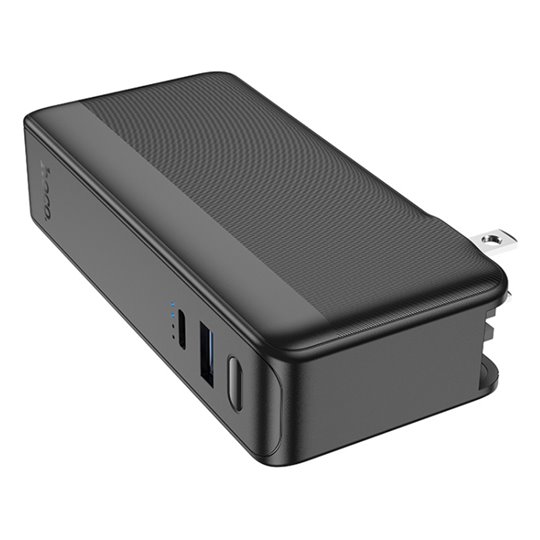 Hoco - Power Bank compatible avec prise US/EU (Q16) - USB, Type-C, 22,5 W, 10 000 mAh - Noir