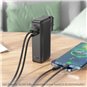 Hoco - Power Bank compatible avec prise US/EU (Q16) - USB, Type-C, 22,5 W, 10 000 mAh - Noir