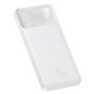 Baseus - Power Bank Bipow (PPBD050002) - Affichage numérique 2xUSB QC3.0, USB-C 10000mAh 15W + Câble Micro-USB 0.25m - Blanc