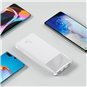 Baseus - Power Bank Bipow (PPBD050002) - Affichage numérique 2xUSB QC3.0, USB-C 10000mAh 15W + Câble Micro-USB 0.25m - Blanc